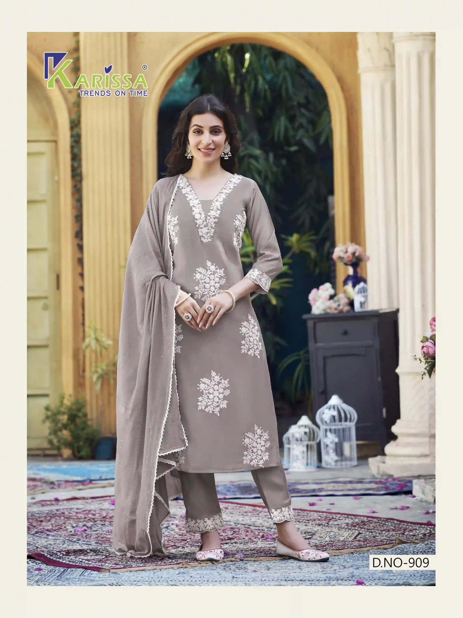 Karissa Erika Premium Pure Viscose Roman Wholesale Readymade Salwar Suit Catalog — Wholesale Readymade Suit, Karissa wholesale from Surat - Gallery Image 4